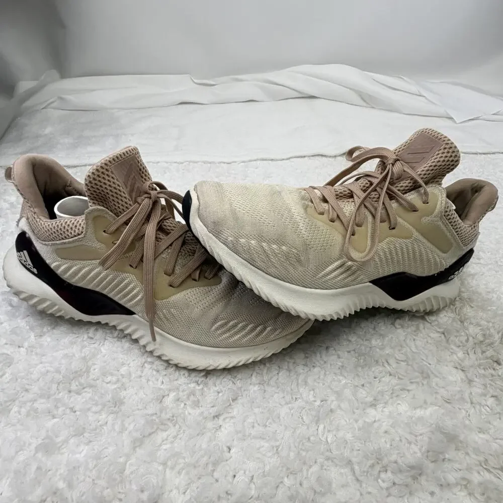 Adidas AlphaBounce HWA 1Y3001 Cream Athletic Mesh‎ Shoes Mens Size 9